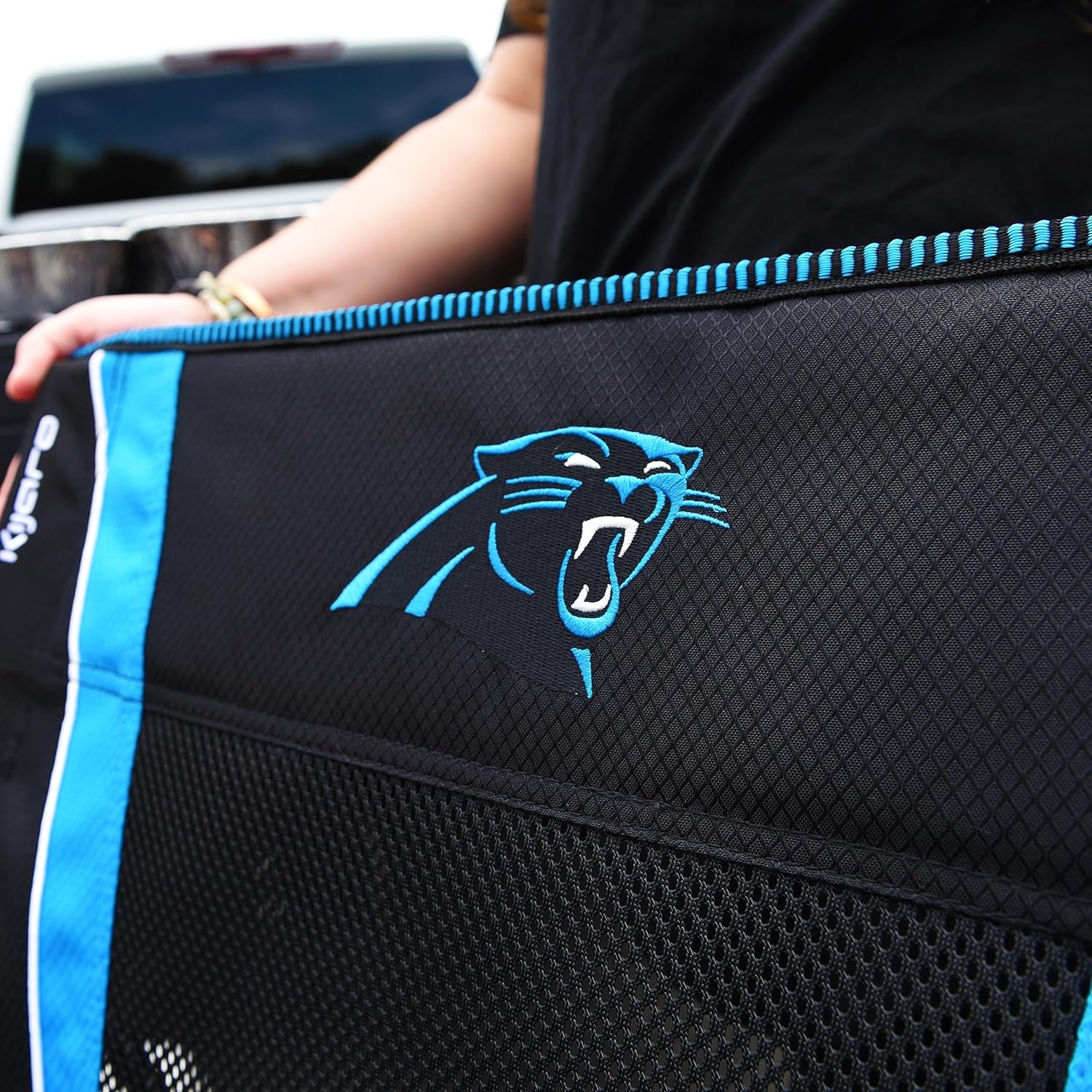 Kijaro Dual Lock Pro, Sports Fan Folding Chair, 26" L x 35.5" W x 37" H, Carolina Panthers - Image 7