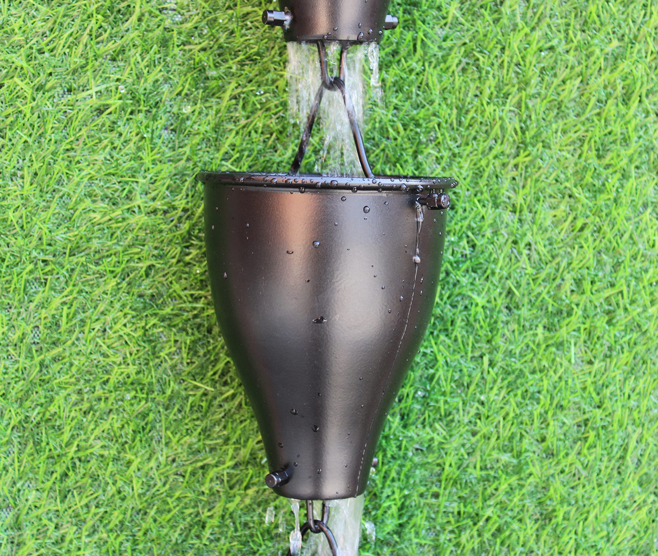 Chaine De Pluie Pour Gouttiere Kit Chaîne Pluie PVC Blanc - Adaptateurs 53/60mm Chaine Gouttiere