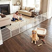 Vista 98 de FXW Puerta para perros extra ancha diseñada para uso en interiores, ancho ajustable de hasta 165 pulgadas de ancho