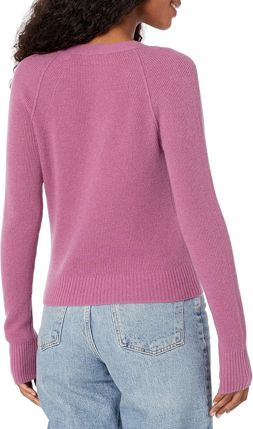 Vince Womens Ribbed Raglan Cardigan - Image 2