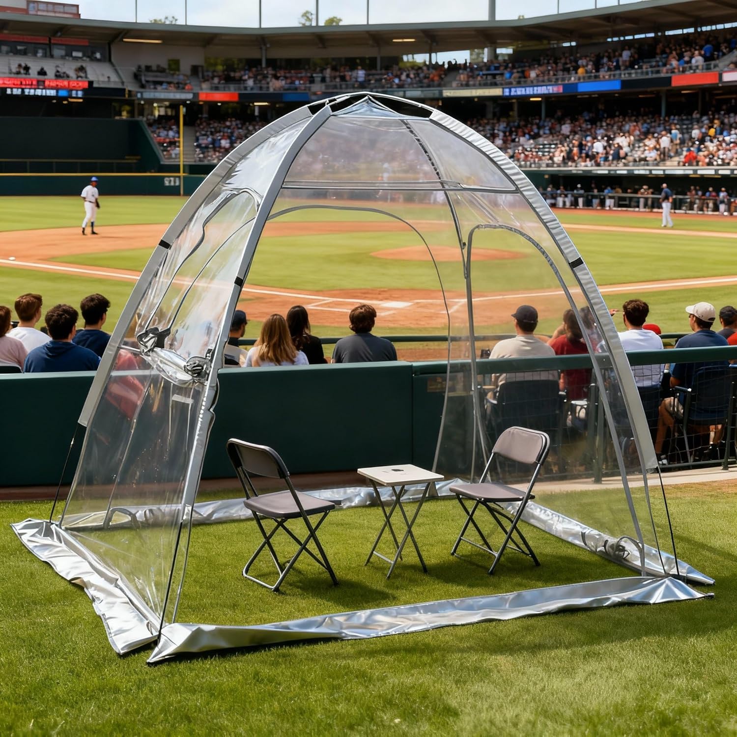 1-2 Person Waterproof Windproof Clear Sport Shelter - Ice Fishing Tent & Cold-Weather Resistant Winter Tent for Family, Fans, Planting, Reading, Patio Sunbathing & Outdoor Watching