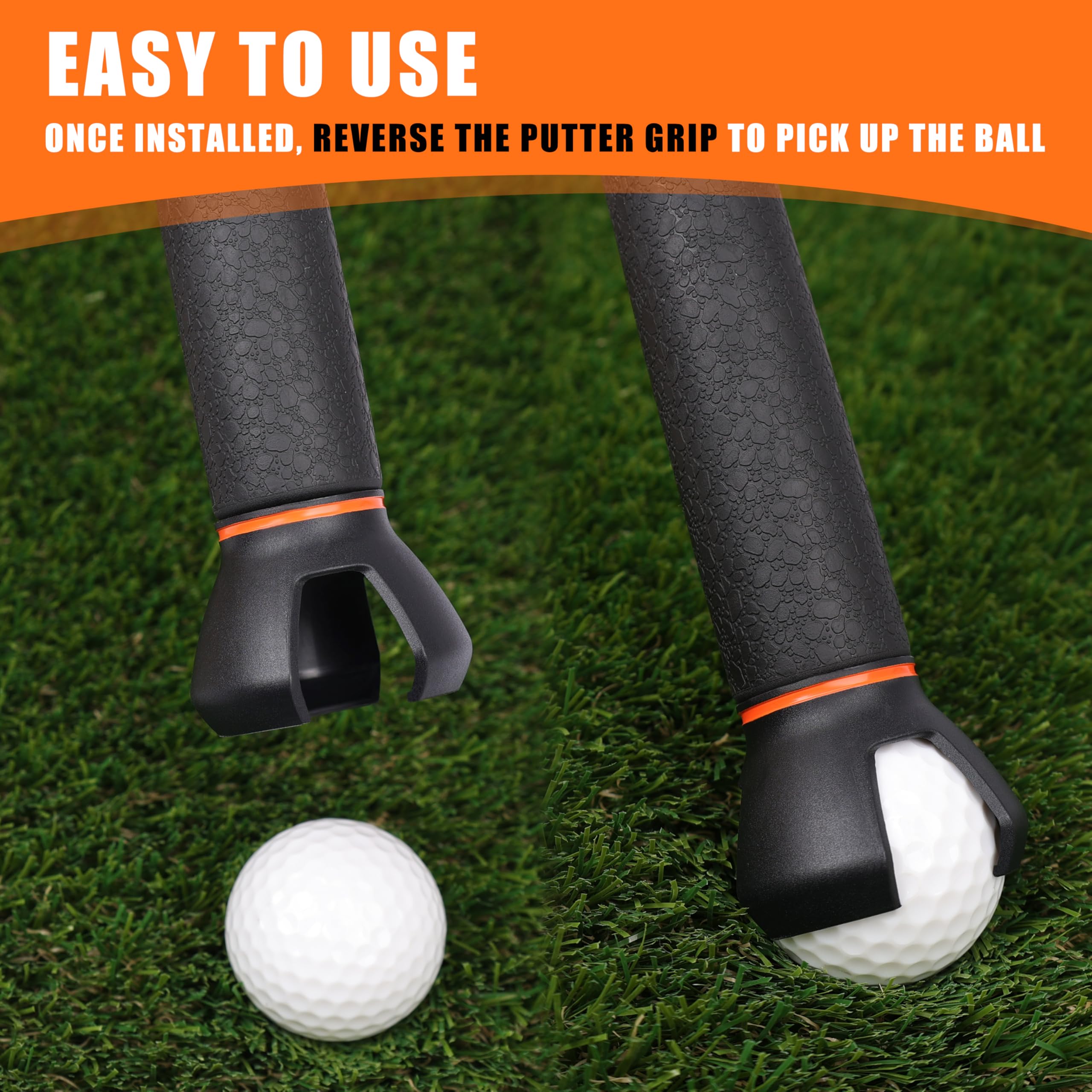 Recuperador de pelotas de golf telescópico, con agarrador de pelotas de golf para extremo de putter, recuperador de pelotas de golf de acero inoxidable de 9 pies, 12 pies, 17 pies, 20 pies