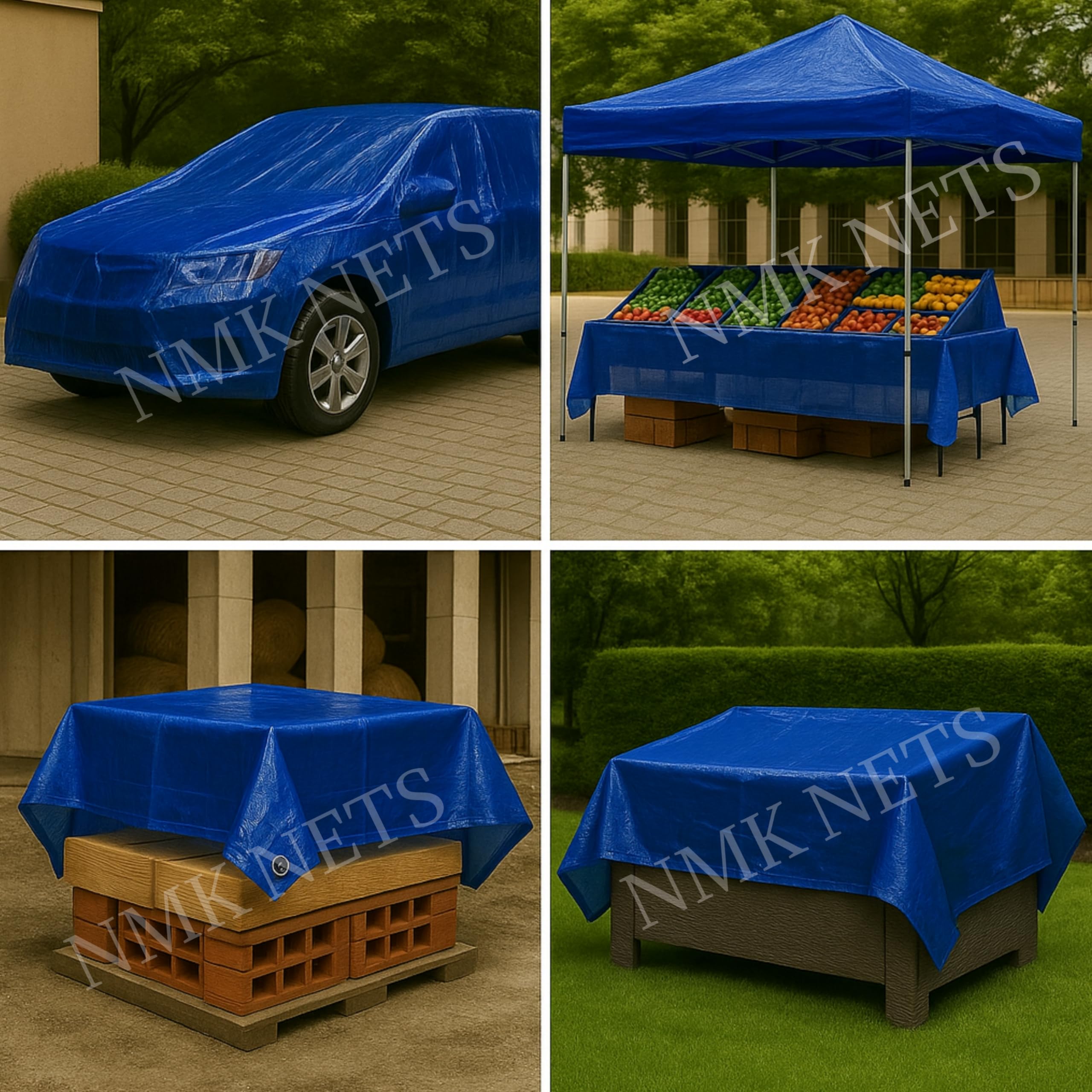 NMK NETS Tarpaulin 170 GSM Heavy Duty 3X Strong 100% Water Proof