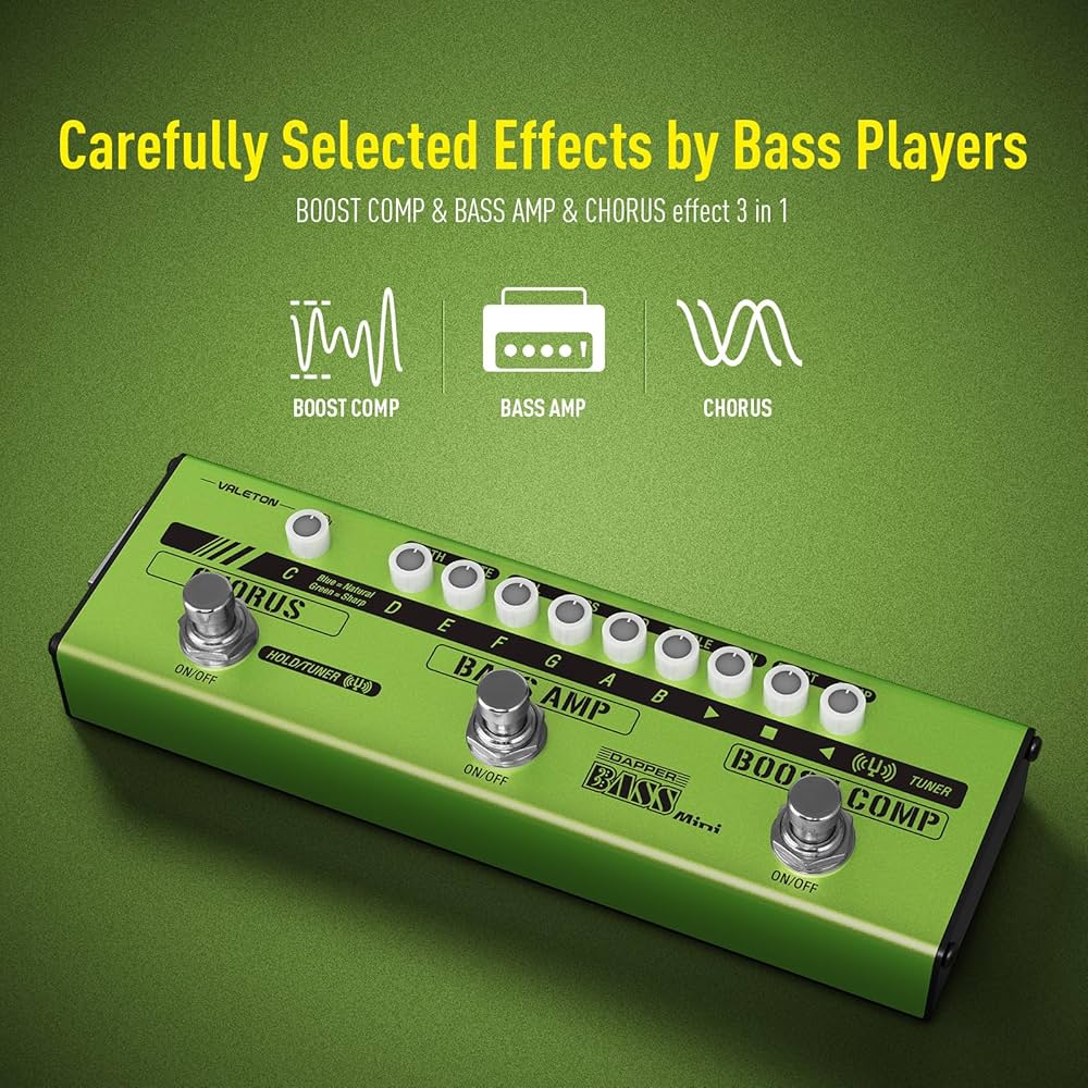Valeton Dapper Bass ベースエフェクター Valeton Bass Multi-Effects Pedal Stage Session Gigging