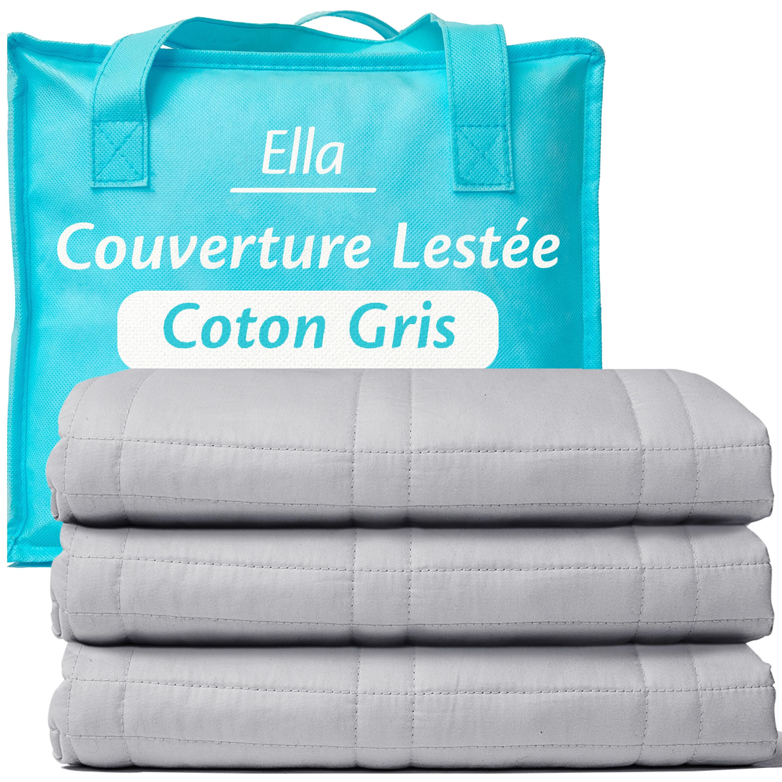 Manta de Peso Ella para niños, 4,5 kg, 100 x 170 cm, Manta terapéutica, para Reducir el estrés y la ansiedad, Cuentas de Vidrio hipoalergénicas, Capa Exterior de algodón Suave y refrescante