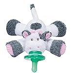 Nookums Paci-Plushies Buddies - Cow Pacifier Holder - Adapts to Name Brand Pacifiers, Suitable for All Ages, Plush Toy Includes Detachable Pacifier