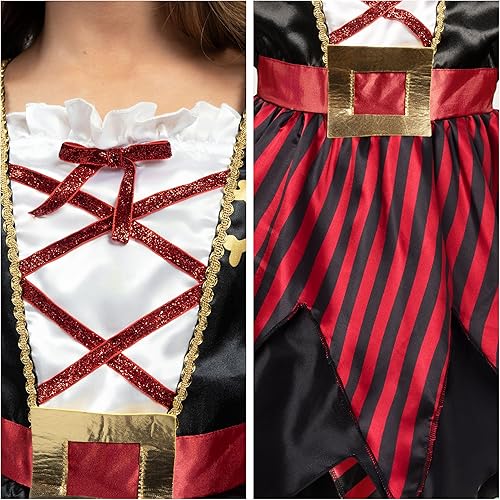 Miniatura 5 de Spooktacular Creations Disfraz de pirata para niños, vestido de princesa bucanero para niñas, fiesta temática de Halloween y juego de roles