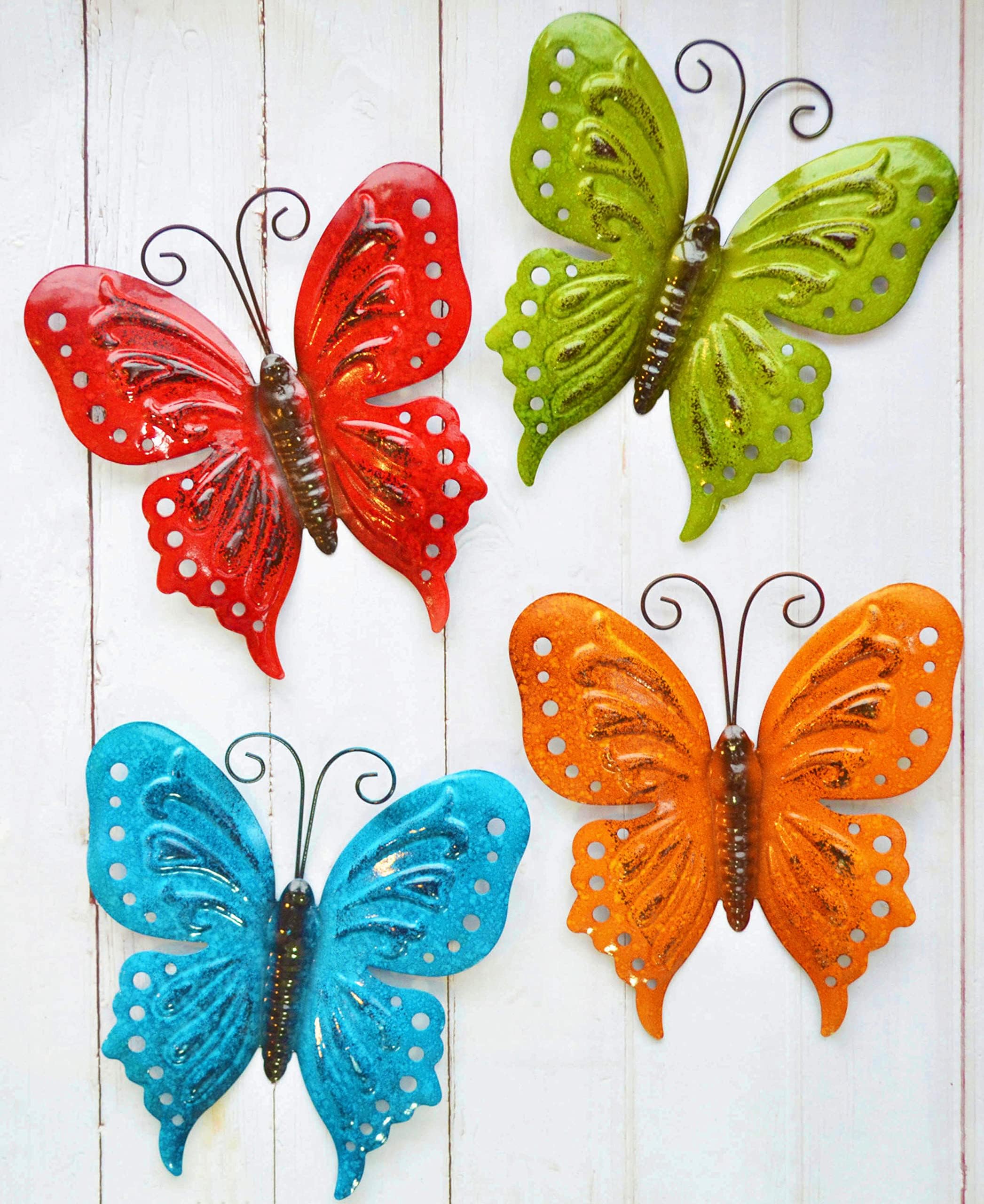 Butterfly Wall Decor for Yard Art Garden Decoration Set of 4