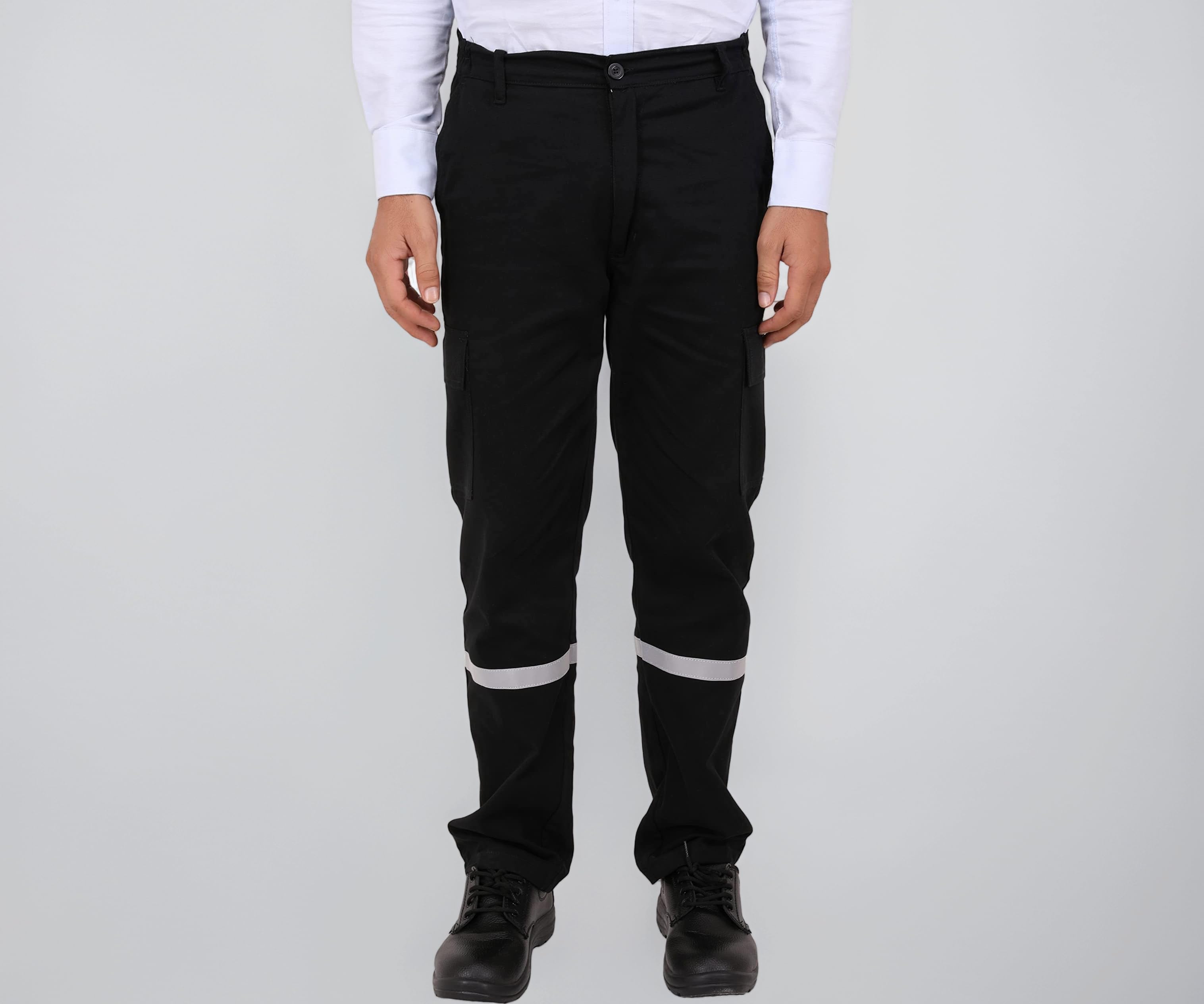 Men's Cotton Trouser with Reflective Tape for Safety Workwear