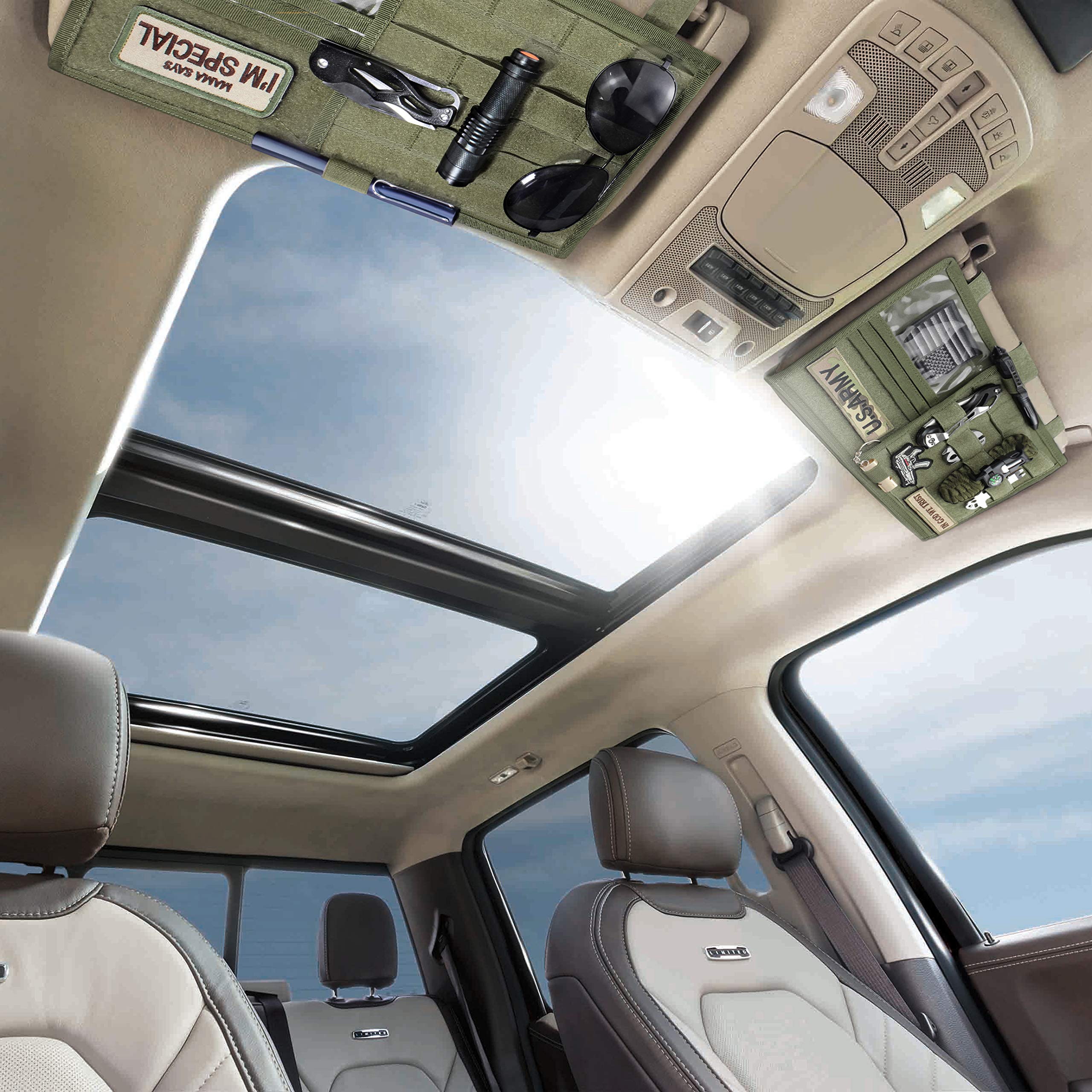 WYNEX Truck Visor Panel Organizer for Pickup F150, Large Molle Visor