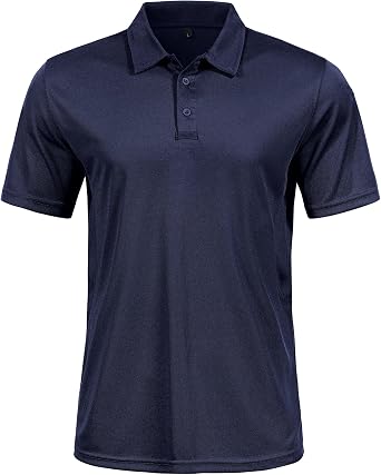 GYMELITE Mens Golf Polo Shirt Short and Long Sleeve Quick Dry Moisture Wicking Performance T Shirt for Casual Work Athletic
