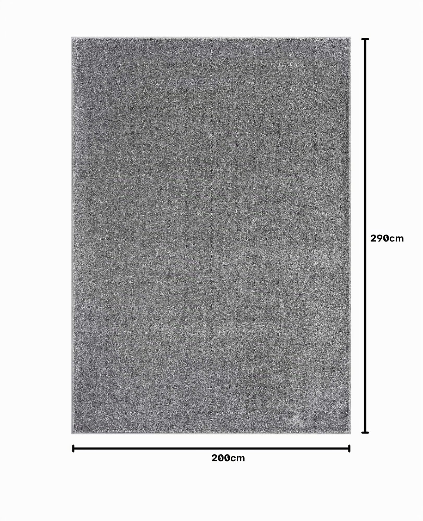 the carpet Marley eleganter Designer Teppich Wohnzimmer, weicher & pflegeleichter Kurzflor Wohnzimmerteppich in Anthrazit, Teppich 200 x 290 cm