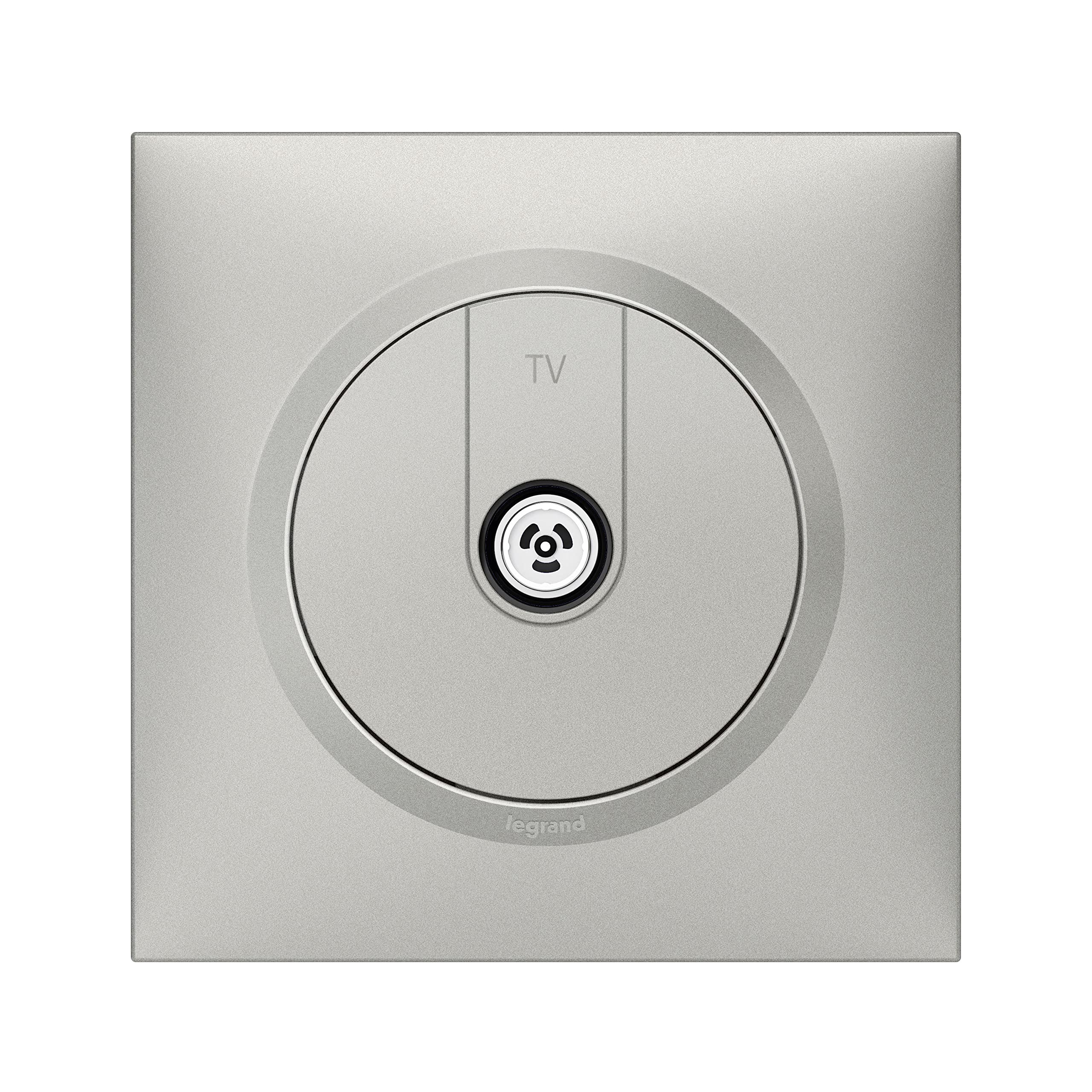 Legrand - Dooxie Shielded Star TV Socket Supplied with Square Aluminium Plate and Claws - Blister Packaging - Image 3