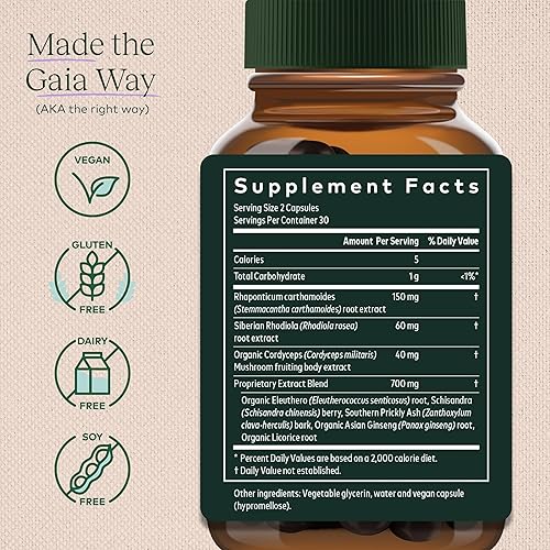 Miniatura 2 de Suplemento de hierbas para la salud suprarenal 60 unidades 60 1 1
