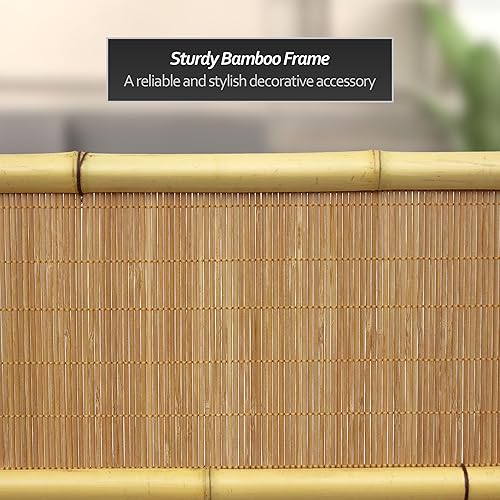 Miniatura 3 de Red Lantern Pantalla independiente corta de 3 12 pies - Bambú natural