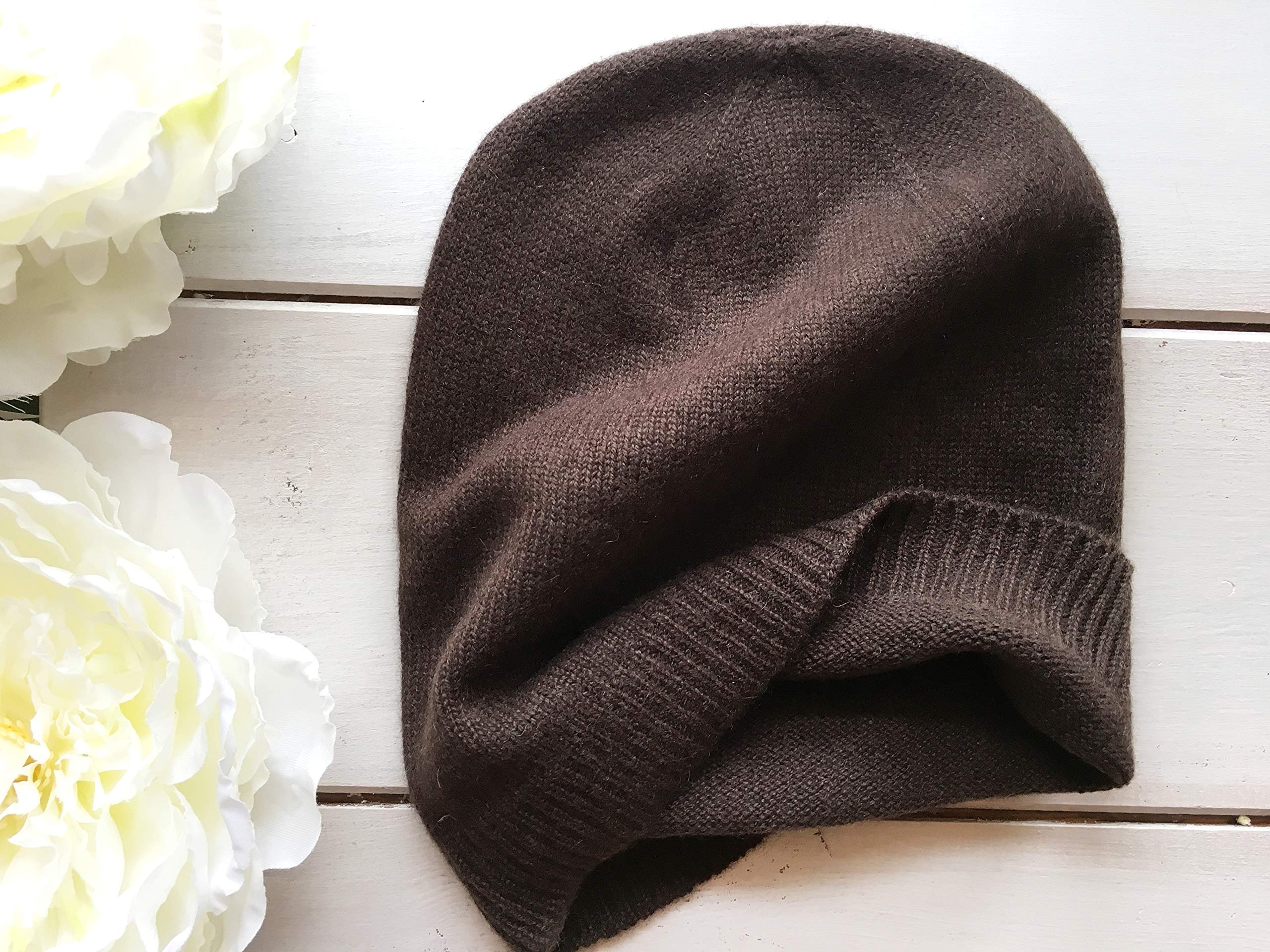 Berretto Donna Ragazza Invernale Cashmere 100% Marrone
