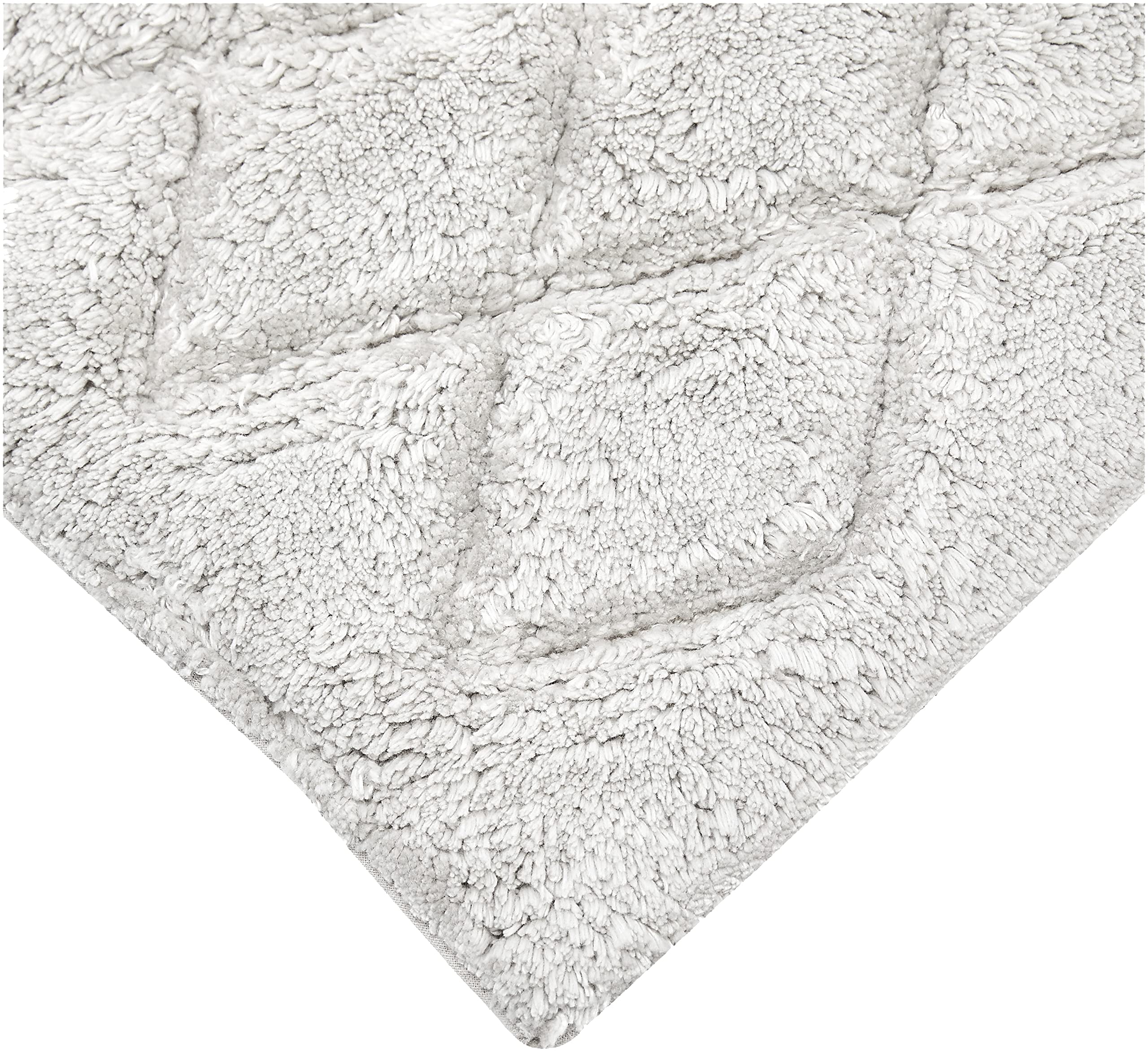 Vera Wang | Lot de 2 Tapis de Bain touffetés en Peluche, Doux et absorbants, Style Moderne pour décoration de Salle de Bain, Coton Rayonne, Gris, 2 pièces