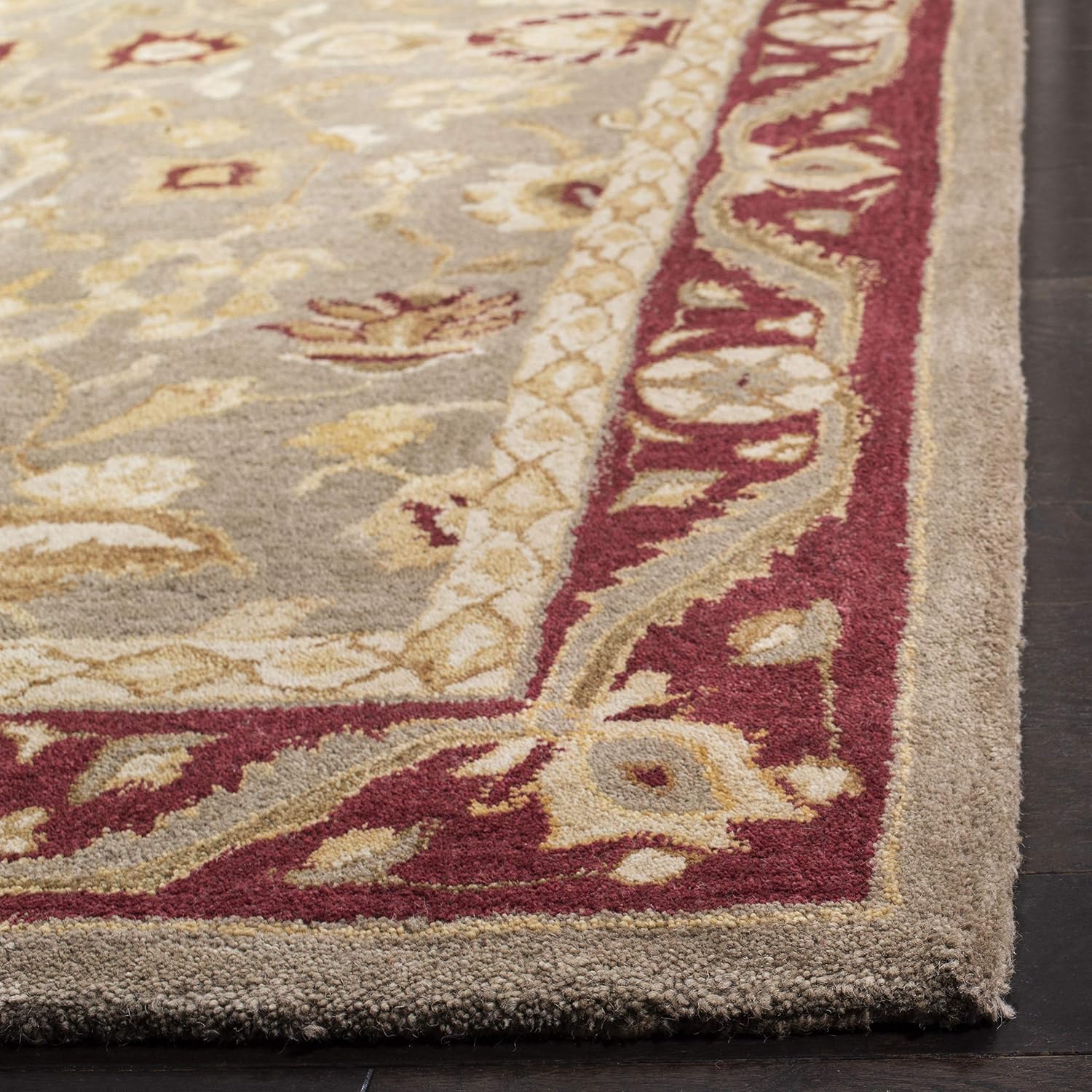SAFAVIEH Anatolia Collection Runner Rug - 2'3" x 10', Light Green & Red, Handmade Traditional Oriental Wool, Ideal for High Traffic Areas in Living Room, Bedroom (AN548A)