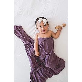 Copper Pearl Baby Swaddle Blanket - Premium Knit Baby Blanket, Large Soft Stretchy Receiving Blankets for Baby Boy and Girl, Swaddles for Newborn, Infant, and Toddler (Plum)