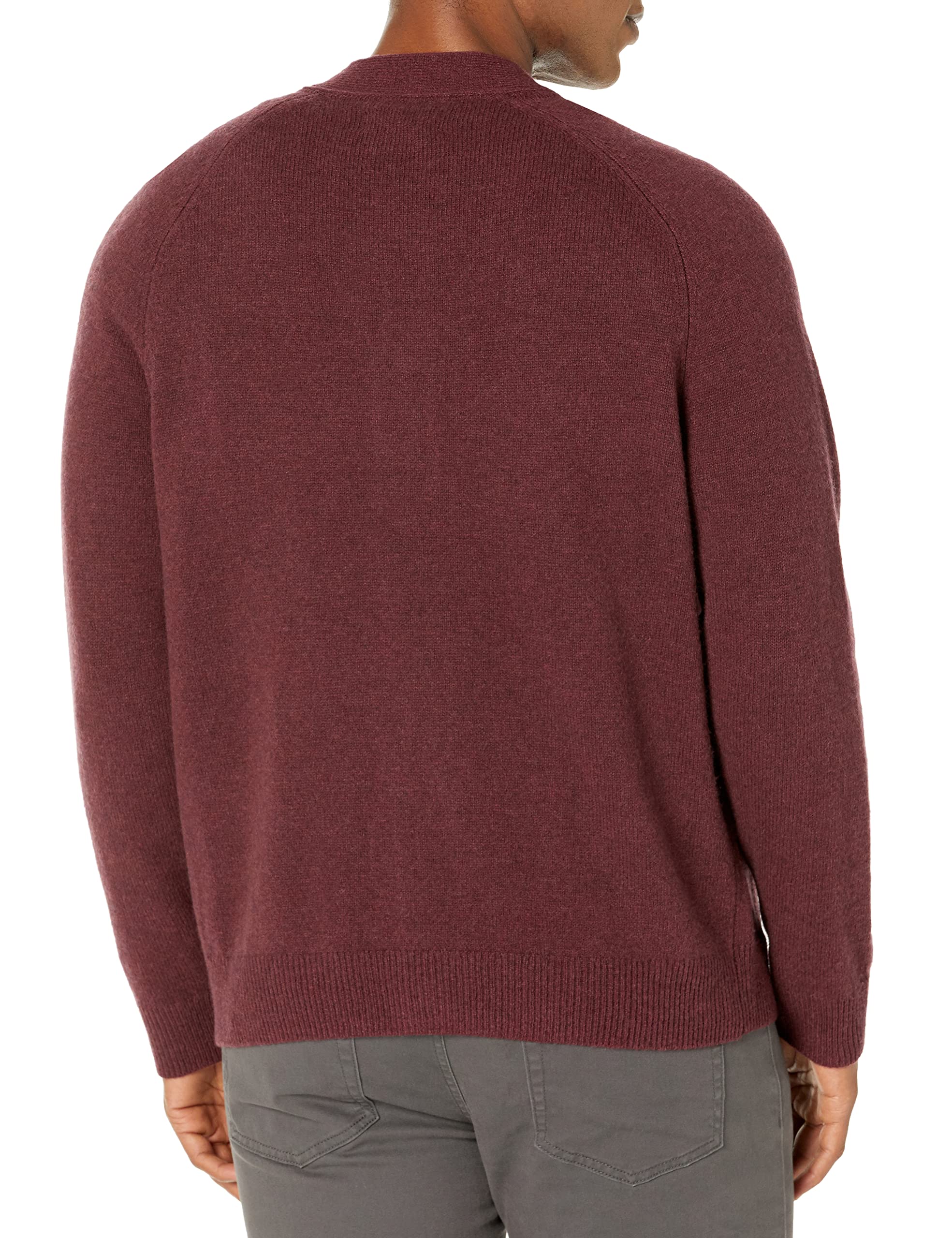 Amazon Essentials Uomo Maglione Cardigan con Scollo A V in Lana di Agnello con Tasche (Precedentemente Goodthreads)