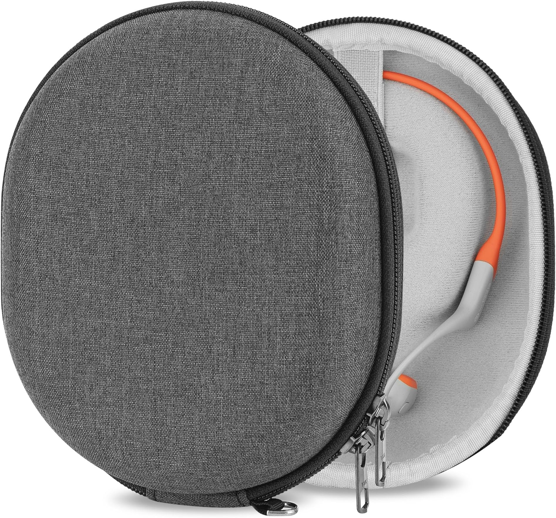 Geekria Shield Headphones Case Compatible with AfterShokz OpenRun Mini, Air, OpenRun Pro, OpenComm, OpenMove, Replacement Hard Shell Travel Carrying Bag with Cable Storage