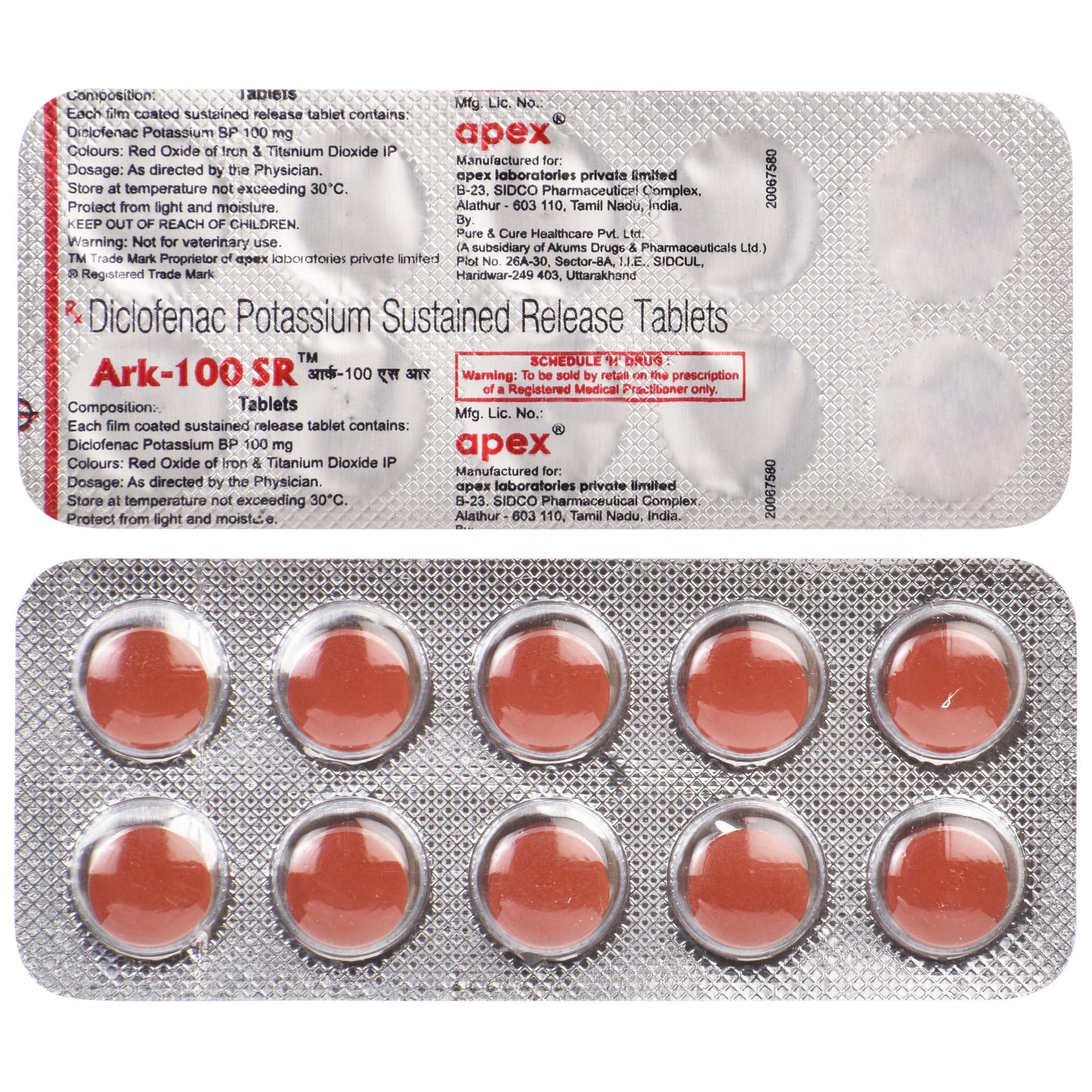 Ark-100 SR - Strip of 10 Tablets