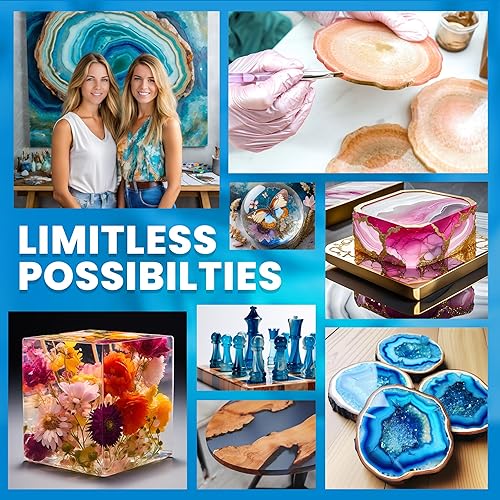 Miniatura 6 de Fórmula cristalina de resina epoxi resina del artista para revestimiento fundición arte de resina geodas mesa mesa superior mesas de borde vivo