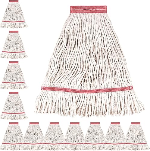 Miniatura 75 de Matthew Cleaning - Cabezal de trapeador de alta resistencia para limpieza general y de suelos, repuesto de cabezal de hilo de algodón azul