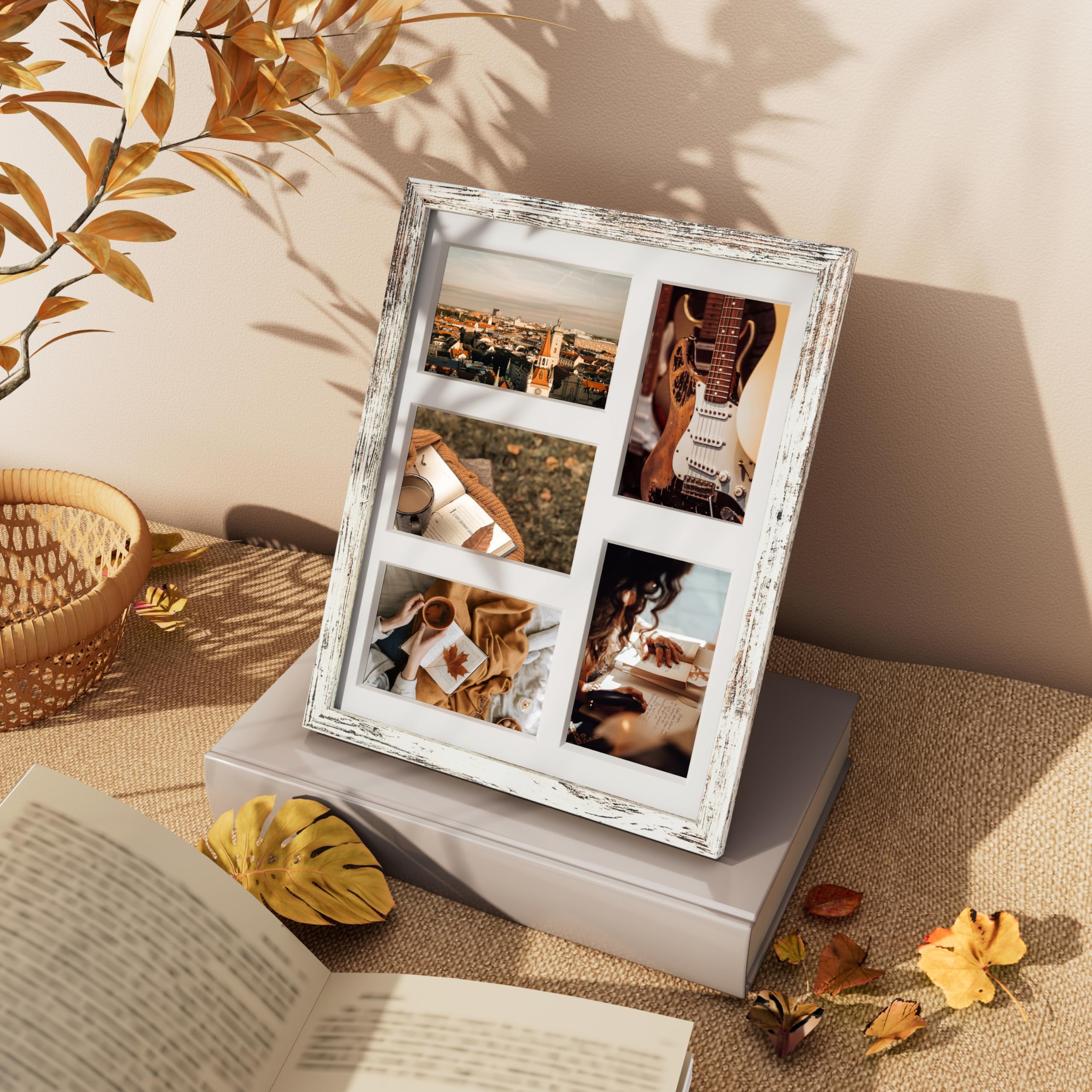 Amazon.co.jp: Vittanly 11x14 コラージュ写真フレーム、マット付き4x6