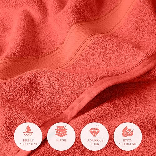 Vista 798 de SUPERIOR - Juego de toallas de algodón egipcio de 28.22 oz/m², incluye 2 toallas de baño, 2 toallas de mano, 2 toallas para la cara, artículos