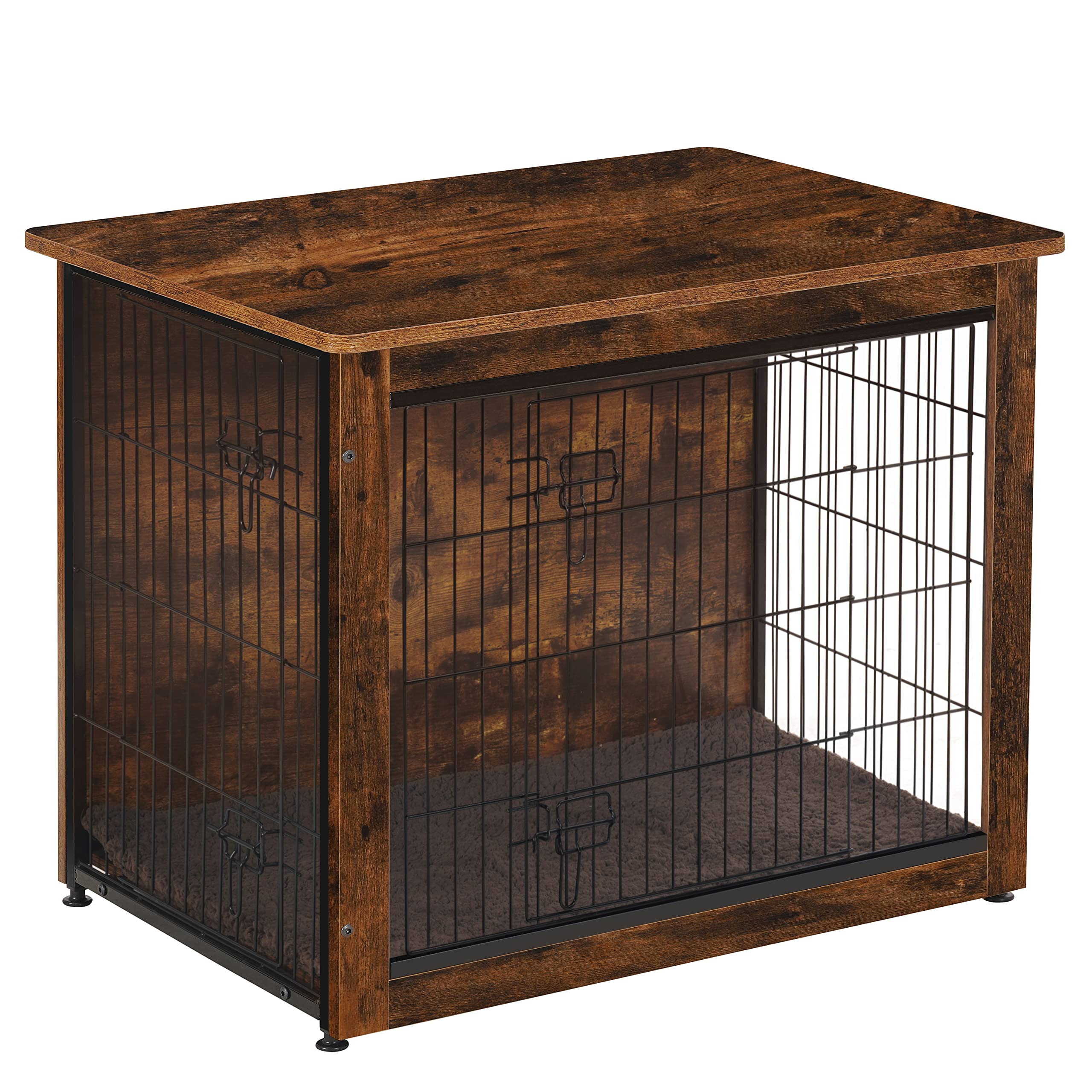 DWANTON Dog Crate Furniture, Wooden Pet Crate End Table, Indoor Dog Kennel for Small/Medium/Large Dog