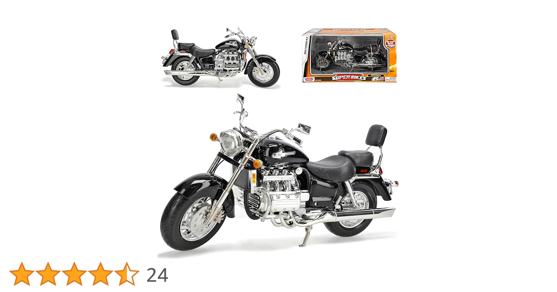 Motormax Hon-da Valkyrie Schwarz 1/6 Modell Motorrad mit