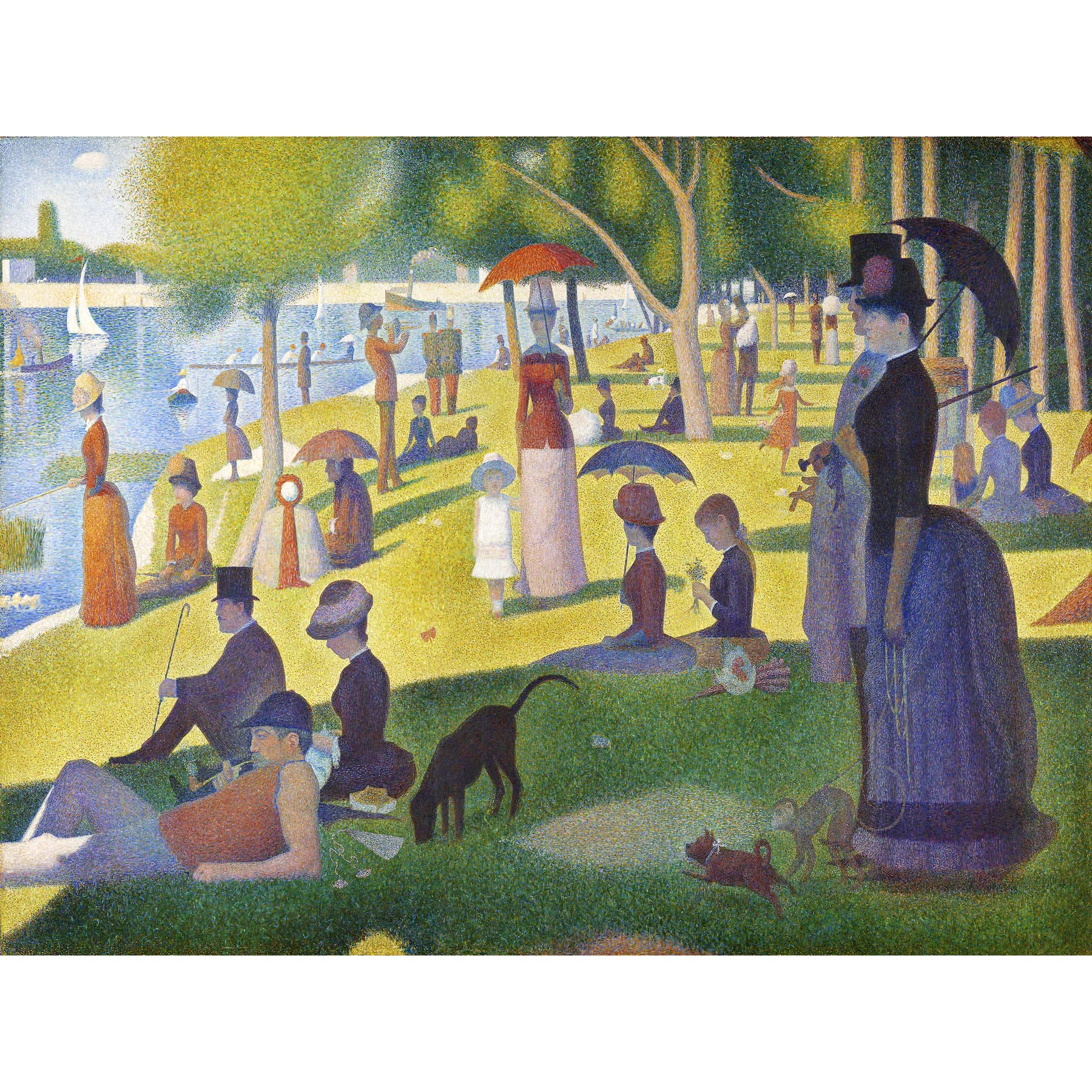 Fine Art Prints Unframed Paper 18X24 Seurat Sunday Afternoon La Grande Jatte Painting Large Print Poster Wall Art Decor Picture