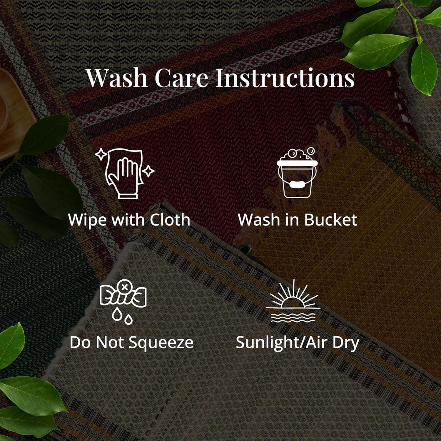 Handmade Dining Table Runner | Eco-Friendly Tableware Sustainably Handwoven from Natural Grass / Red