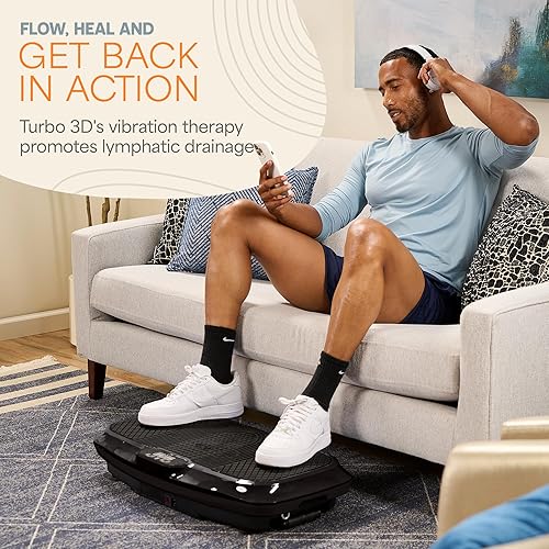 Miniatura 2 de LifePro 3D Vibration Plate Exercise Machine - Dual Motor Oscillation, Pulsation 3D Motion Vibration Platform - Full Whole Body Vibration Machine for