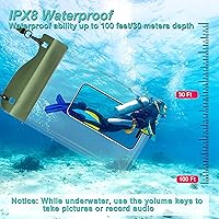 Vista 3 de YUMQUA Bolsa grande resistente al agua, paquete de 2 [hasta 11.3 pulgadas], IPX8 impermeable para teléfono celular, bolsa seca compatible con iPhone