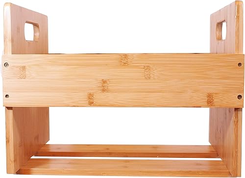 Miniatura 5 de Caja de discos de bambú de alta gama, con capacidad para hasta 80 discos (naturales) la caja de discos de bambú original