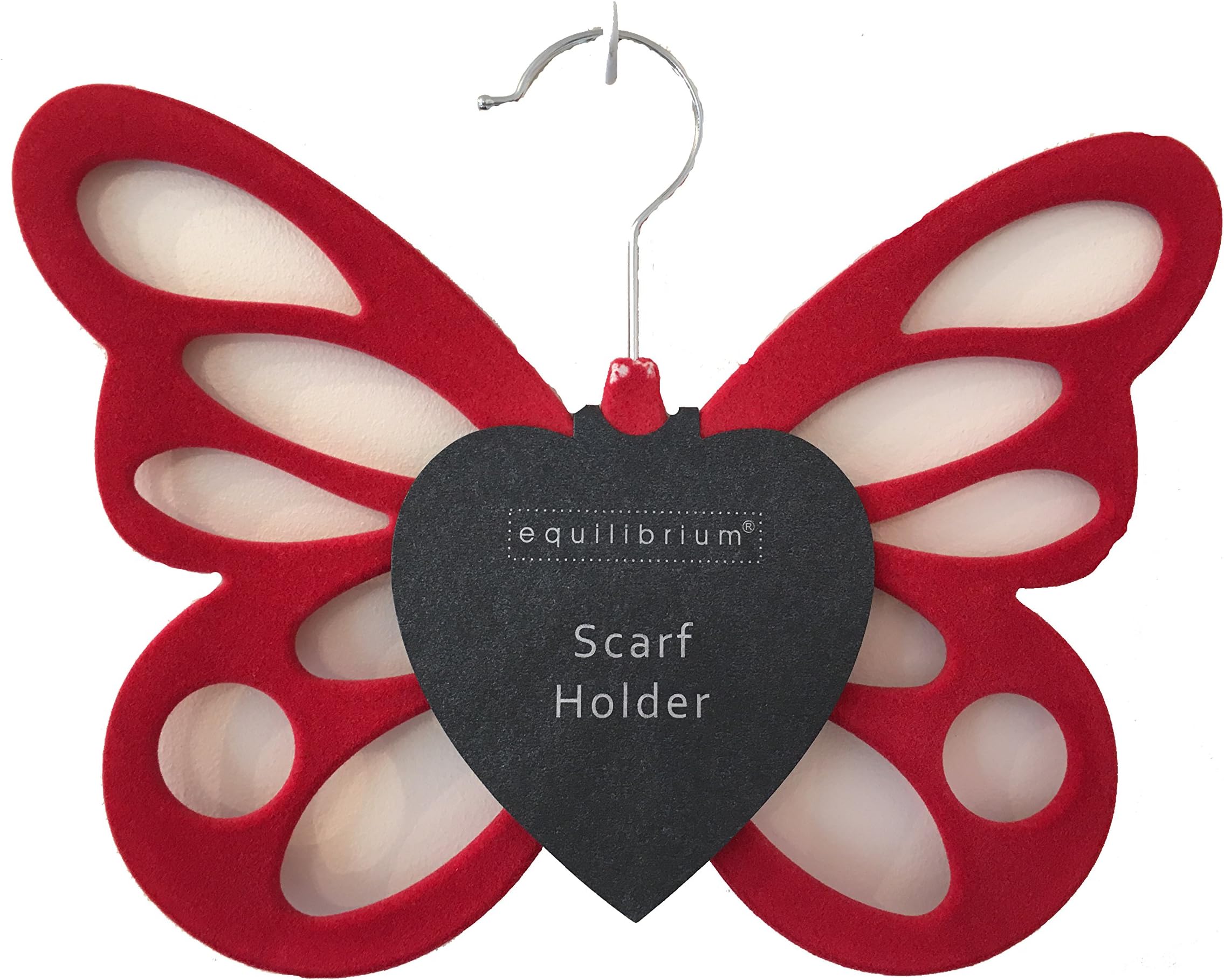 Non Slip RED BUTTERFLY Scarf Belt Tights Holder Tidy Organiser Wardrobe Hanger