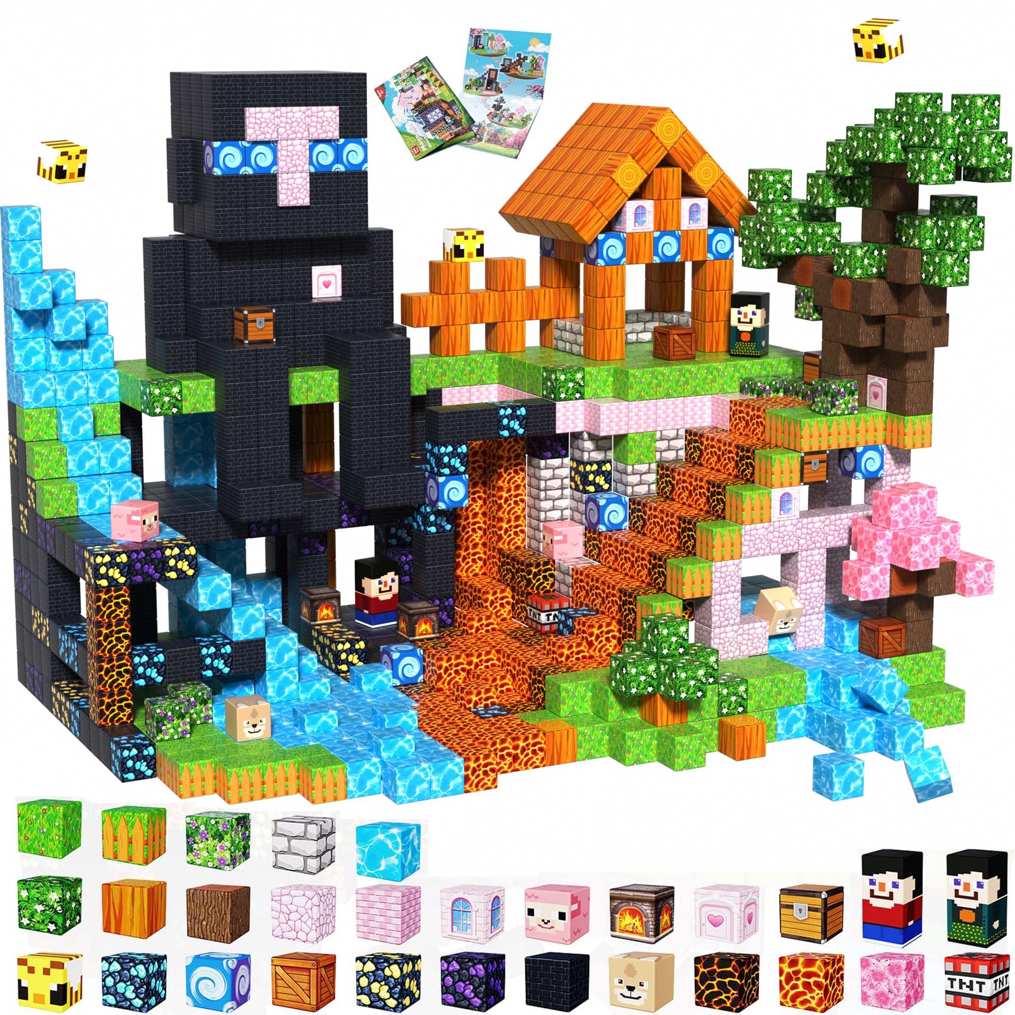 磁気ビルディングブロック - 磁石ブロックキューブ、3 歳以上の子供向け STEM 教育玩具セット、モンテッソーリ式積み木玩具、4-8 歳・8-18 歳の男の子・女の子向けイースターギフト