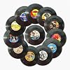 Funny Retro Vinyl Record Coasters, Creative Drink Coaster Set of 12 for Music Lovers, Housewarming Hostess Gifts, Birthday and White Elephant Gifts Ideas 12PC V03BM