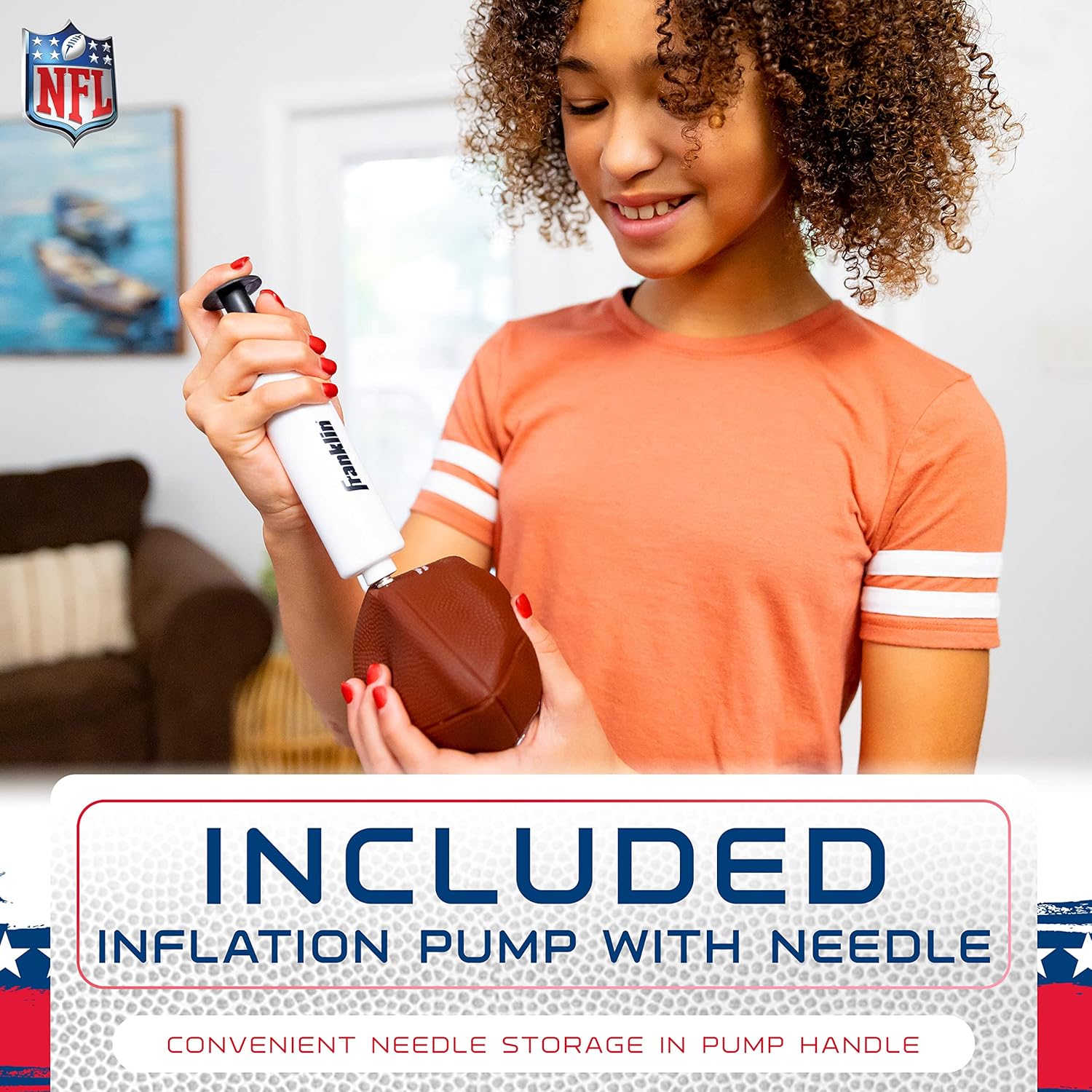 Franklin Sports NFL Electronic Football Target Toss Game - Over The Door Football Throwing Target for Kids - Score N' Sounds Mini Toy Football Game : Toys & Games