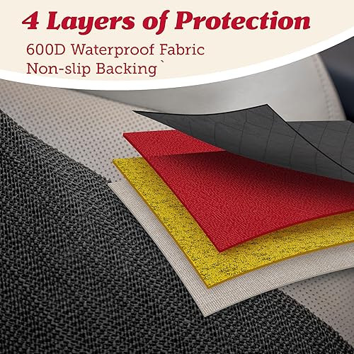 Vista 34 de Lusso Gear - Funda para asiento trasero de automóvil para perros Protege el asiento trasero de arañazos, rasguños, derrames, lodo y más 100%