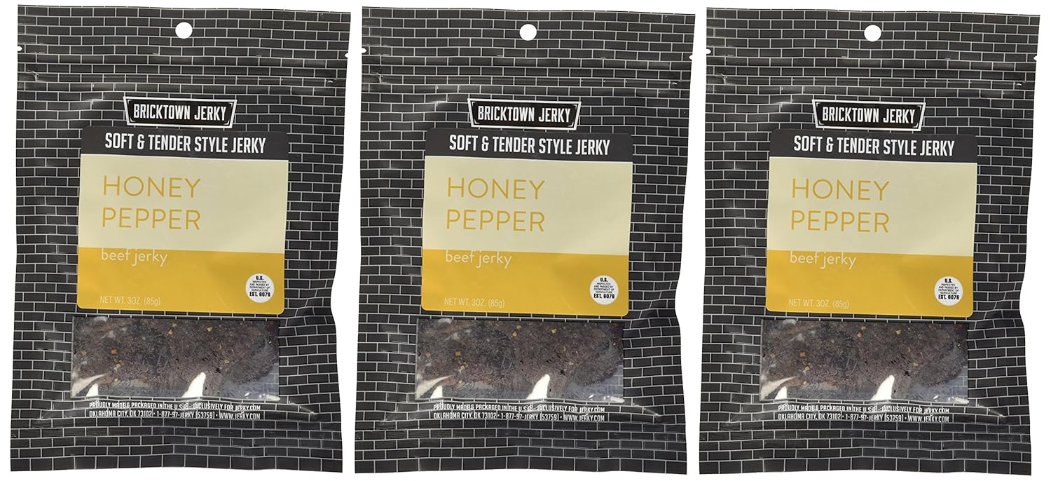 Pale Ale Beer Soft and Tender Style Best Beef Jerky - 3 PACK - Try Our Best Tasting Soft Beef Jerky - 7.5 total oz.