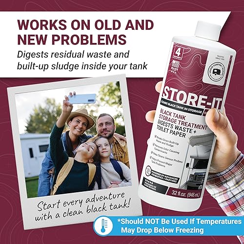 Miniatura 5 de Unique Store-It - Líquido limpiador de tanques negro RV – Limpia y desodoriza tanques mientras RV está en almacenamiento a corto o largo plazo, 4