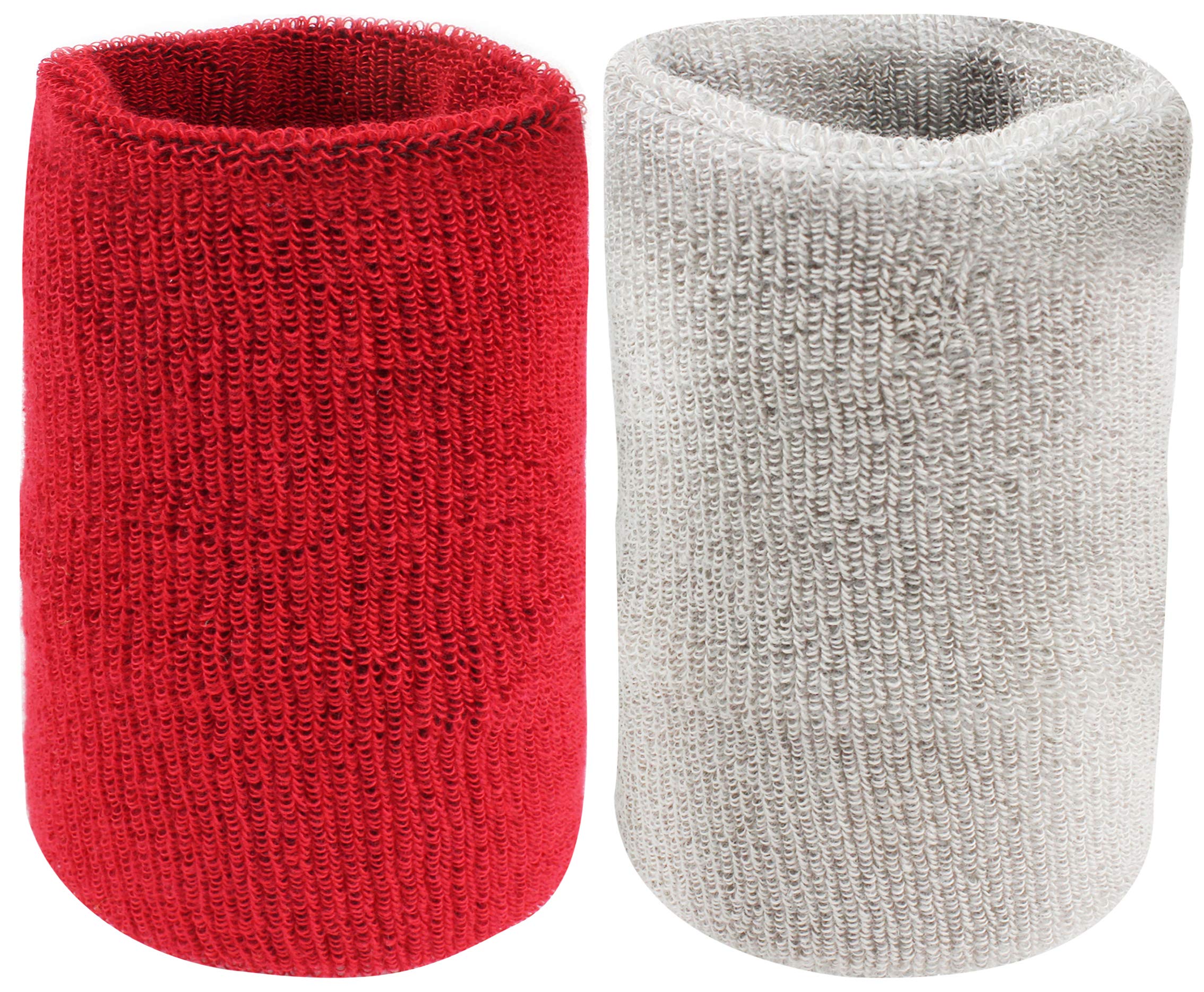Neska Moda Unisex Maroon and Grey Pack of 2 Cotton Wrist Band-image-38