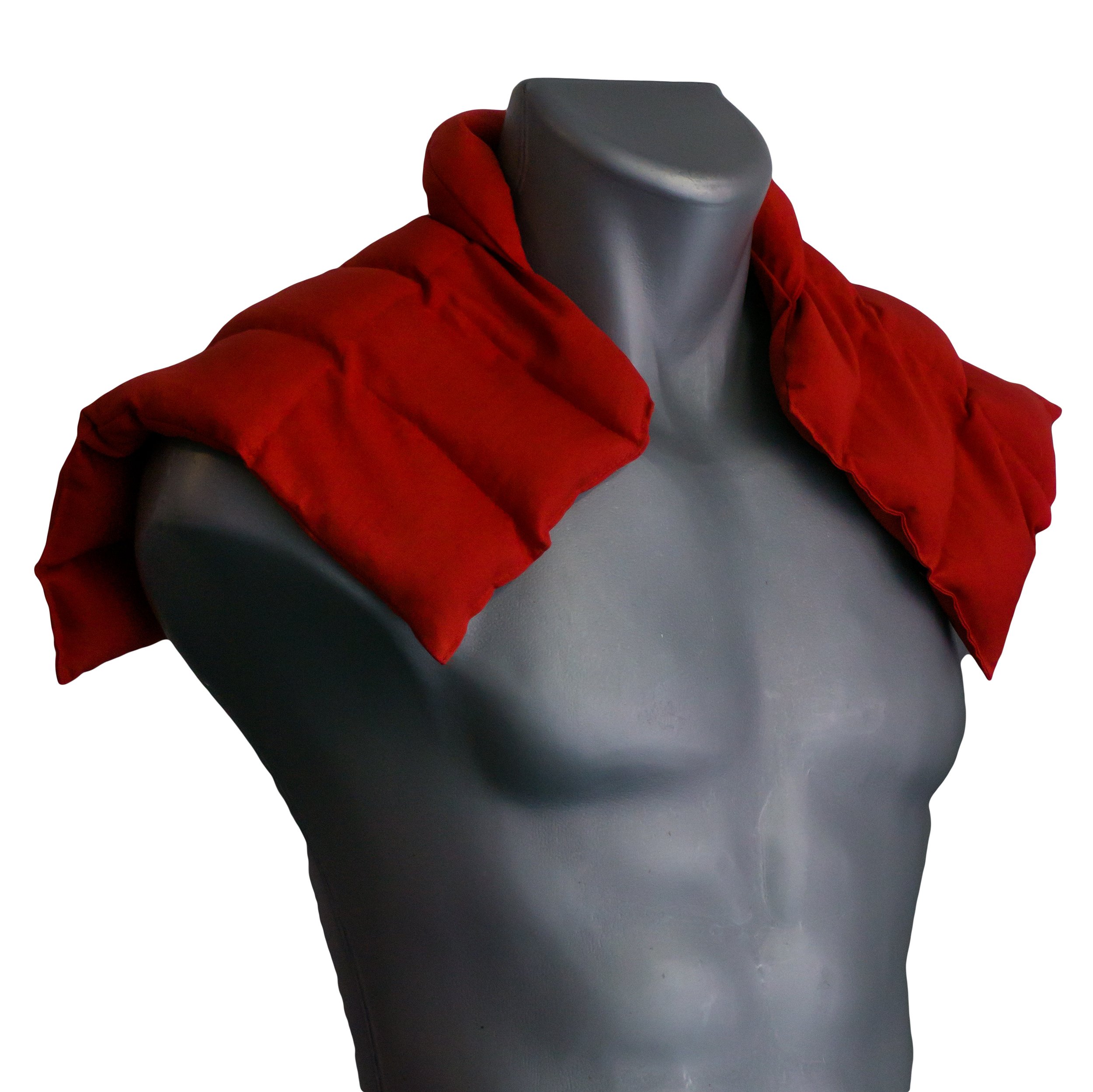 Cuscino termico cervicale XL per collo, spalle e schiena - Cuscino termico con semi di ribes - rosso -