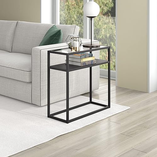 Miniatura 2 de Henn&Hart Mesa auxiliar Ada, 24 pulgadas de ancho, color negro