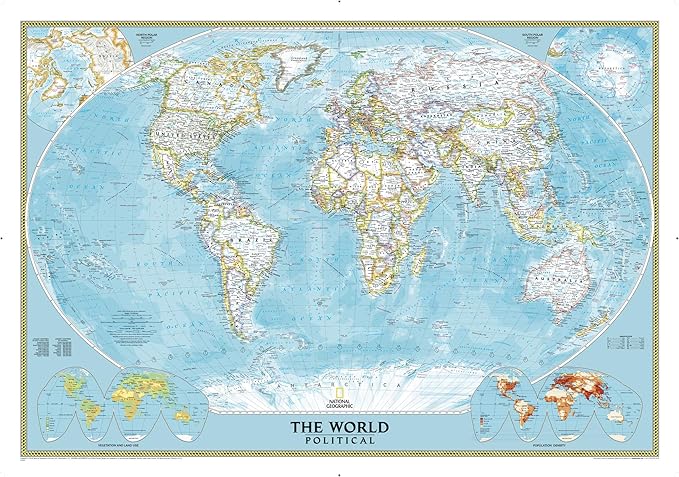amazon com national geographic world classic political wall map 43 5 x 30 5 inches art quality print
