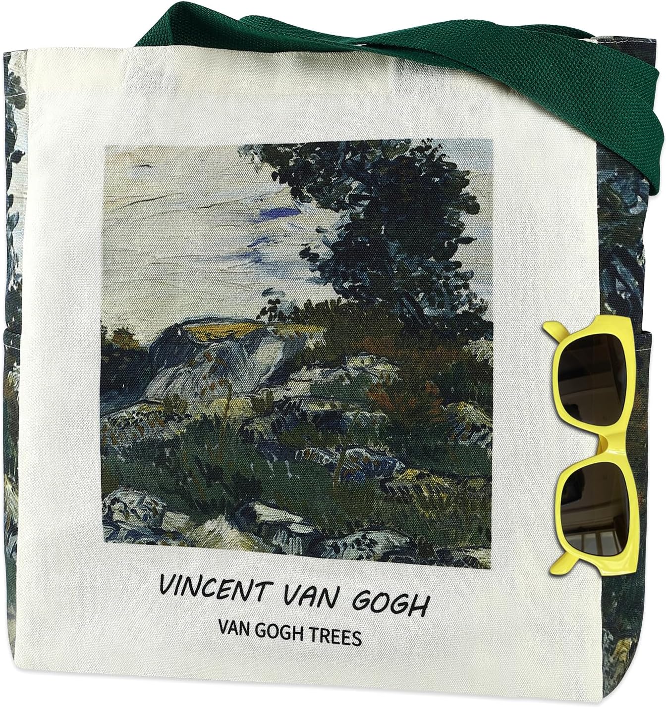 AUSVKAI Cute Canvas Tote Bag for Women, Reusable Designer Bags with Handles Pockets&Snaps for College Beach Everyday Grocery