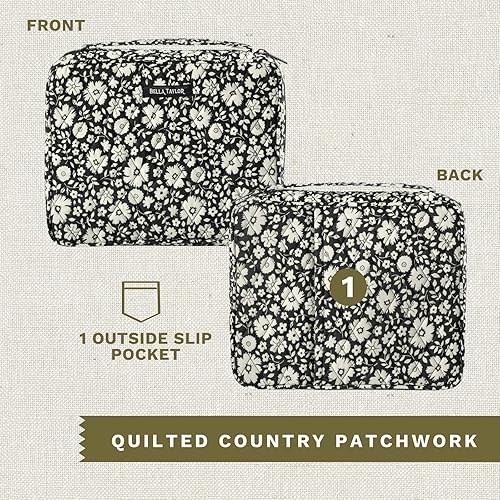 Miniatura 118 de Bella Taylor Funda acolchada para la Biblia para mujer, estuche grande para la Biblia de estudio, parche primitivo